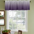 thumbnail image 4 of Grey Purple Valances for Windows 2 Panels,Light Filtering Kitchen Curtains Window Valance for Living Room Bedroom,Gradient Ombre Modern Abstract Color Art Rod Pocket Short Window Treatments 54"Wx18"L, 4 of 9