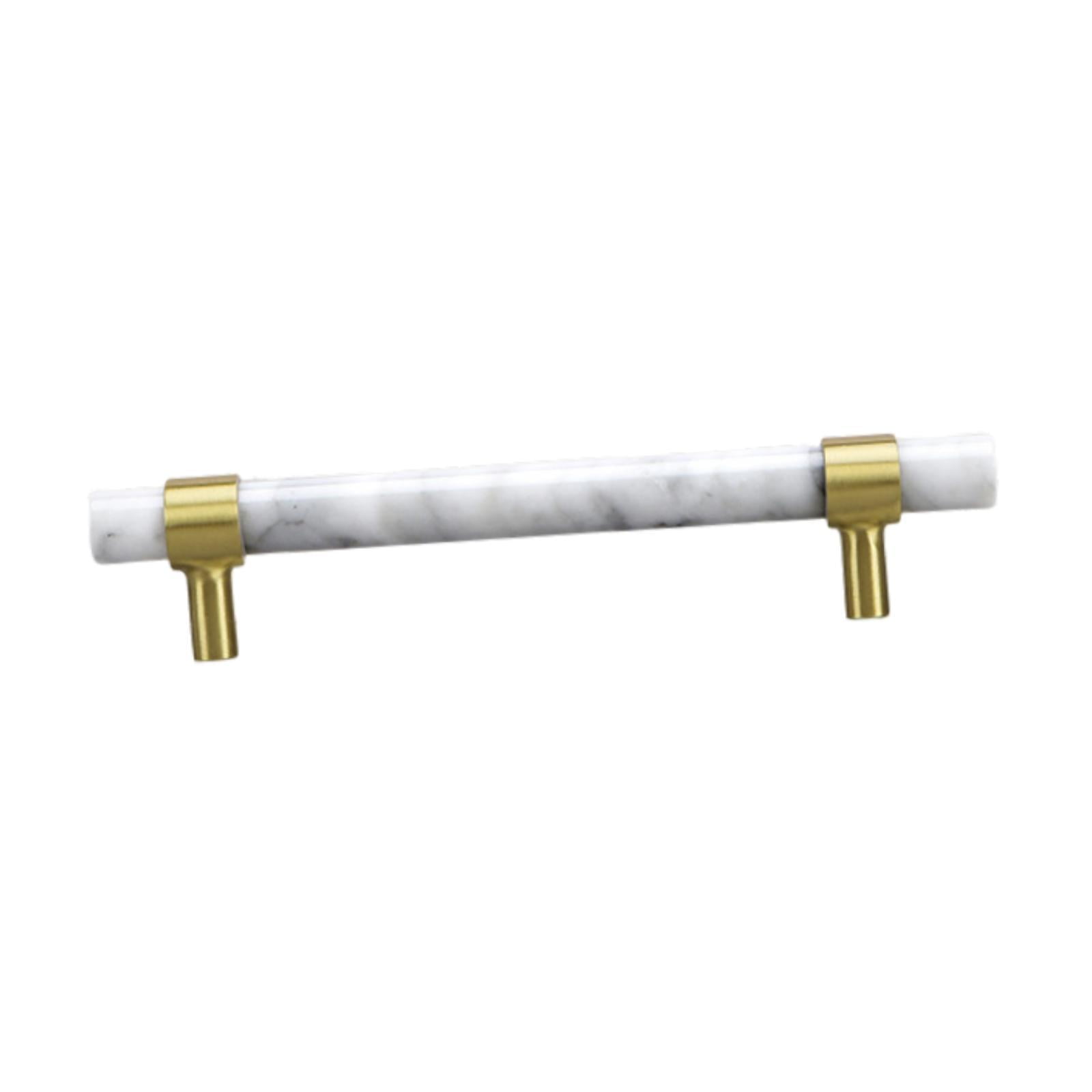 Drawer Handle Cabinet Pull Marble Bar Elegant Brass Construction for Kitchen Bathroom Dresser Furniture