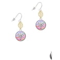 thumbnail image 2 of Delight Jewelry Silvertone Domed Multi Color DSN Goldtone Leaf French Earrings, 2 of 4