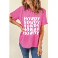 thumbnail image 7 of Women's Sachet Pink HOWDY Graphic Western Crew Neck Tee - Trendy Casual Wear | [ZhiHiMeRi] | (US 20-22)2XL, 7 of 7