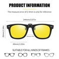 thumbnail image 2 of Joopin 1 Pair Clip-On Driving Glasses Rimless Flip Up Style Anti-Glare Night Vision Sunglasses for Driving, 2 of 7