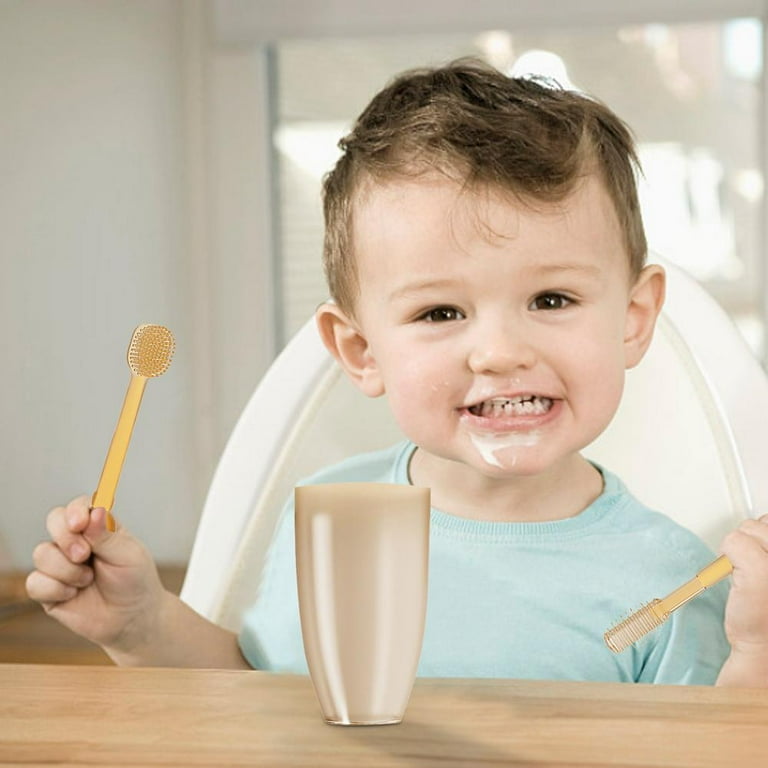 IMSHIE Baby Toothbrush for Infants Baby Silicone Toothbrush 3Pcs