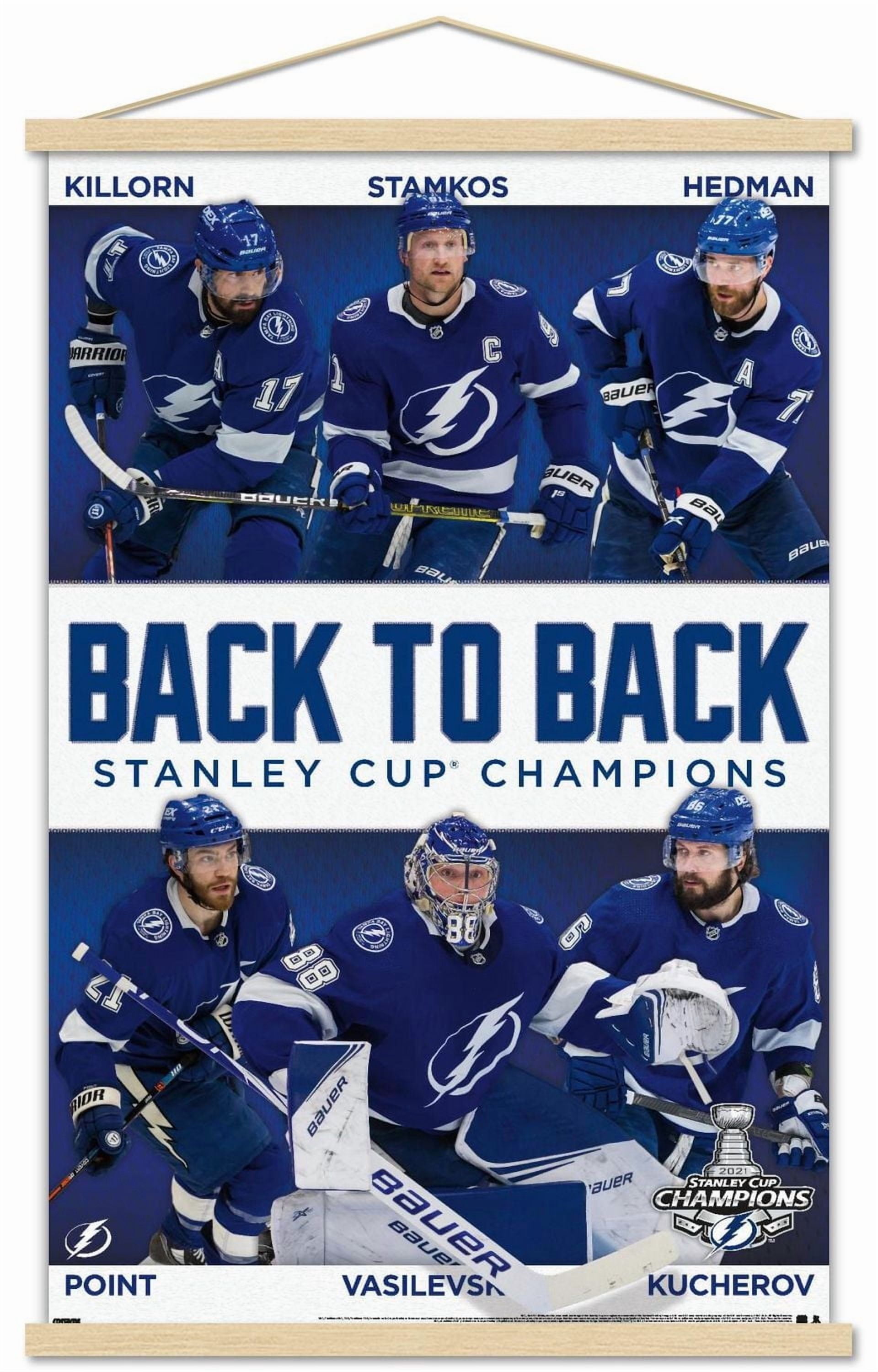 NHL Tampa Bay Lightning - 2021 NHL Stanley Cup Champions Wall Poster, 22.375" x 34" Framed
