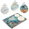 thumbnail image 4 of qxltty The Mermaid Plays Music Kitchen Drying Mat Extremely Absorbent Microfiber Dish Mats for Plates Cutlery Pots and Pans 16×18in, 4 of 8