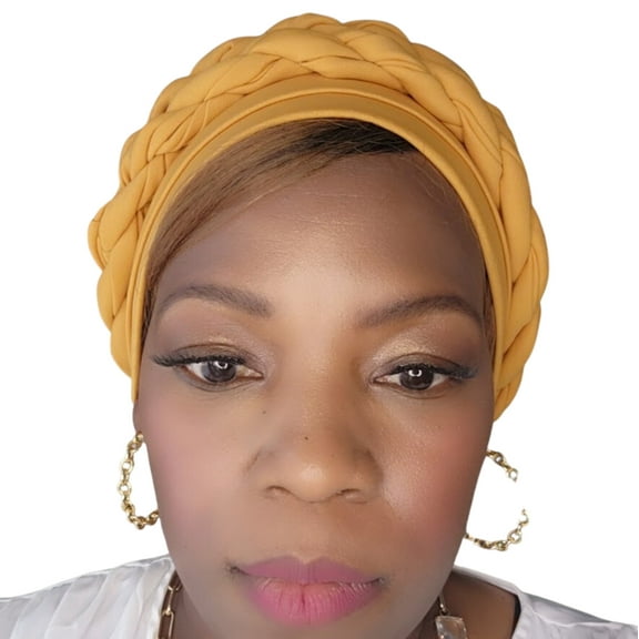 Amina Double Twist Turban,Solid Color Turban,Hijab Turban for Ladies,Comfortable Women's Turban, Turban for Women,Stylish Women's Turban