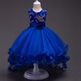 thumbnail image 2 of Falda infantil Falda de malla bronceada Vestido infantil Falda hinchada de flores para boda Vestido infantil grande, 2 of 6