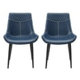 thumbnail image 4 of Linon Marcum Dining Chairs, Set of 2, Blue Faux Leather, 4 of 10