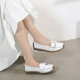 thumbnail image 5 of Women's Casual Loafers Slip On Leather Shoes Lightweight Casual Walking Shoes Female Moccasins Classic Penny Loafer Flats Boat Shoes, 5 of 7