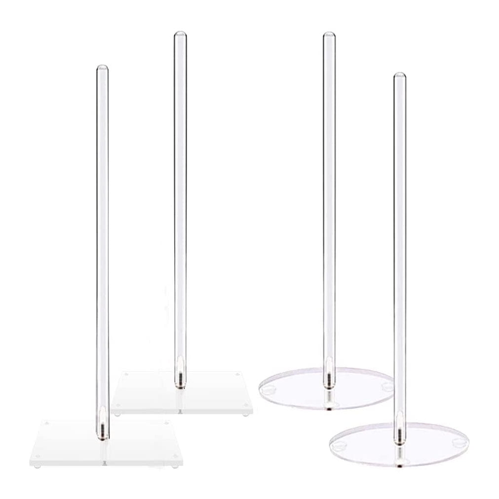 4PCS Clear Bagel Holder Acrylic Donut Stand for Party 12 Inch Tall