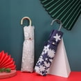 thumbnail image 3 of Compact Folding Umbrella, Cute,Easy Carrying Travel Rain Umbrella, Magnolia Off-White, 3 of 6