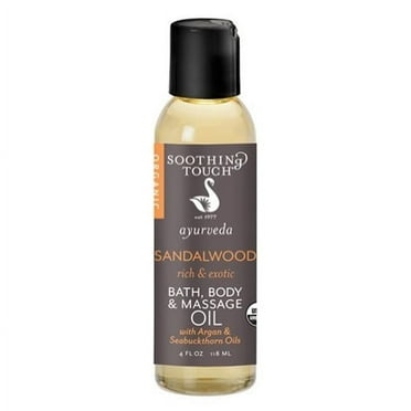 Soothing Touch - Ayurveda Organic Bath, Body & Massage Oil Rich & Exotic Sandalwood - 4 fl. oz.