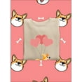 thumbnail image 3 of Happy Corgi W Heart Balloons Sweatshirt Women -Image by Shutterstock, Female Small, 3 of 4