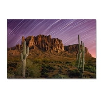 Trademark Fine Art 'Lost Dutchman Star Trails' Canvas Art by Mike Jones Photo