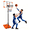 Orange, variant on 5.6–7ft Adjustable Portable Basketball Hoop with Rolling Wheels, Fillable Base Kids Youth Basketball Goal for Indoor Outdoor Backyard Use