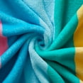 Mainstays Super Soft Plush Throw Blanket, 50" x 60", Multi Stripe