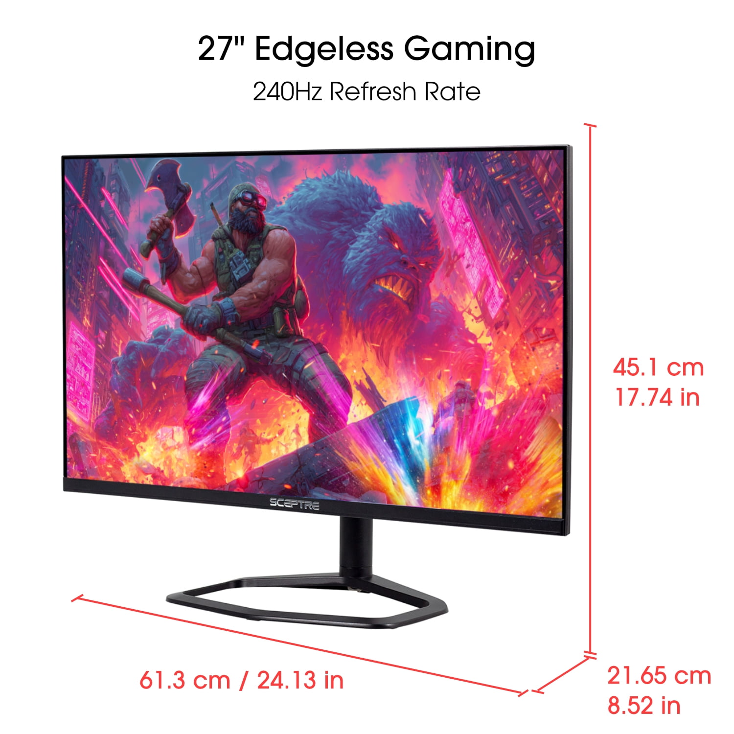 Sceptre New 27-inch 240Hz Gaming Monitor DP HDMI Build-in Speakers 2026