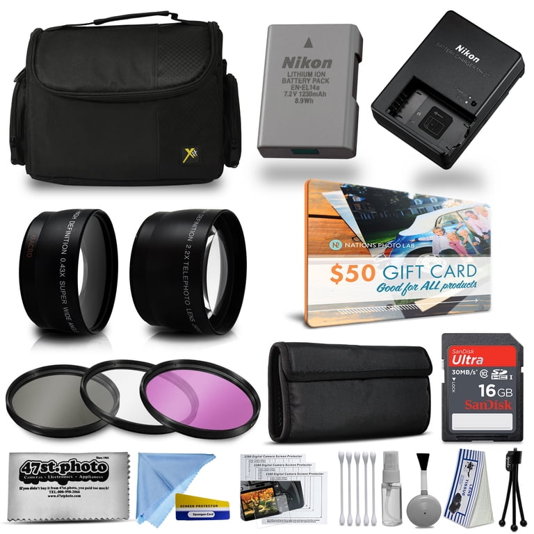 Nikon D3300 DSLR Camera 18-55mm VR II + 55-300mm NIKKOR Lens +