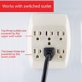 thumbnail image 4 of GE Adaptador de Tierra para pared con 6 enchufes Ivory, 4 of 7