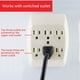 thumbnail image 4 of GE Adaptador de Tierra para pared con 6 enchufes Ivory, 4 of 7