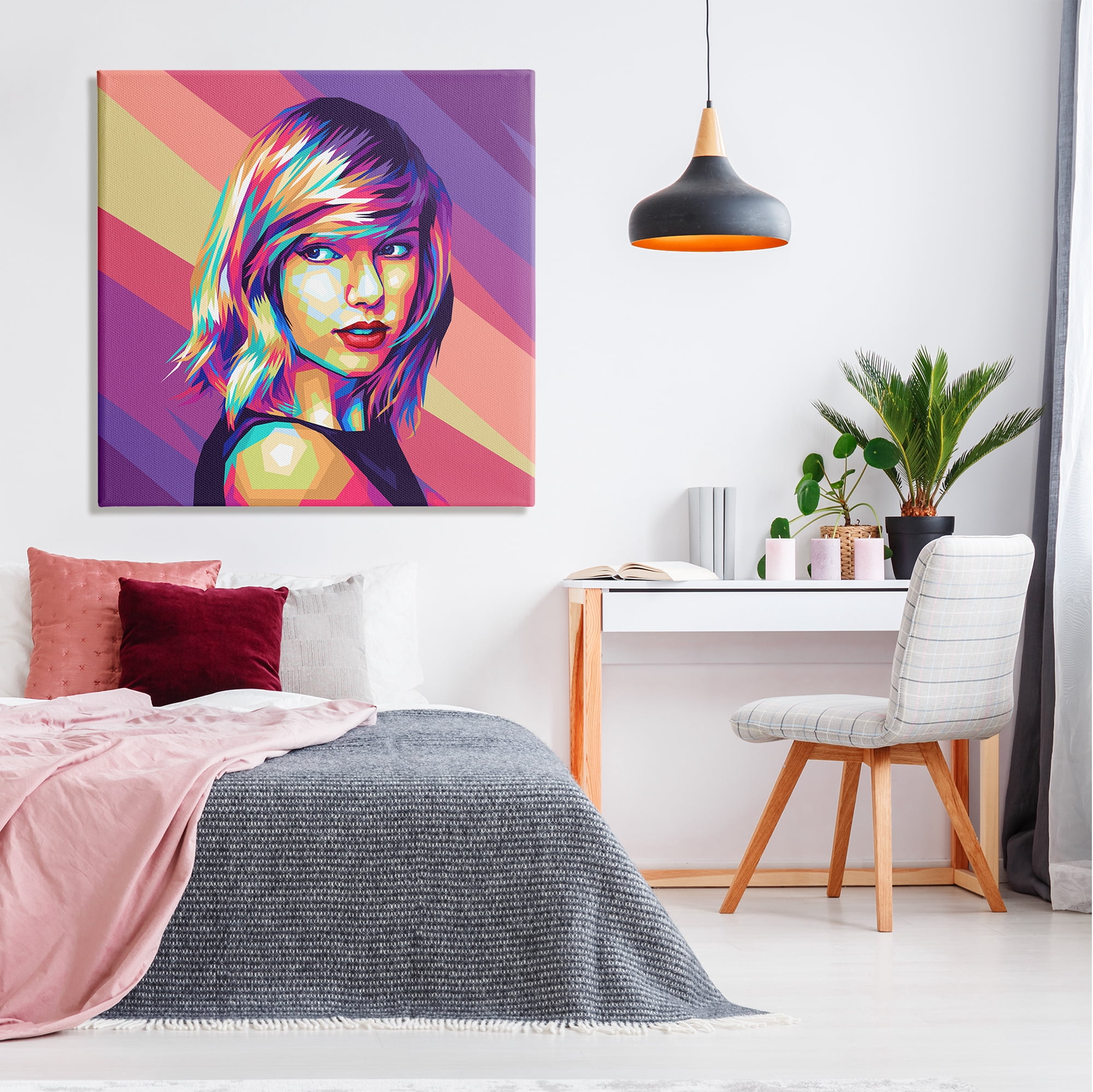 Stupell Industries Abstract Geometric Taylor Abstract Painting Gallery Wrapped Canvas Art Print Wall Art, 36 x 36