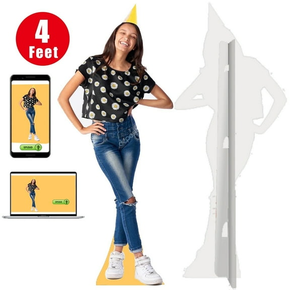 4feet-Custom Photo Cardboard Cutout ,great for Wedding ,Birthday Party ,Holiday