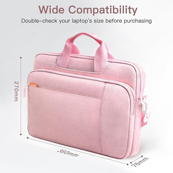 JETech Laptop Bag Case for MacBook Neo (A18 Pro), MacBook Air/Pro, Surface Book, HP Pavilion (Pink)