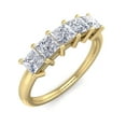 thumbnail image 2 of SuperJeweler 1 Carat Princess Shape Diamond Wedding Band In 14 Karat Yellow Gold, 2 of 6