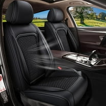 DIKSOAKR Fit Ford Explorer 2004-2023 Car Seat Cover 5-seat Ice Silk Faux Leather Full Breathable