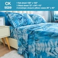 thumbnail image 5 of Floral Printed Sheet Set King Soft Microfiber Botanical Bed Sheets Extra Deep Pocket Pieces, 5 of 5
