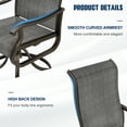 thumbnail image 6 of Techmilly Outdoor Dining Chairs , Patio Swivel Chairs Set of 2, Support 400lbs , Dark Grey, 6 of 12
