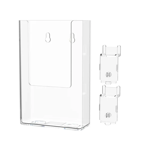 Slatwall 4" Trifold Brochure Holder Literature Display 2 Pack