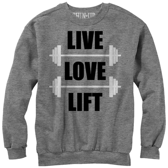 Women's CHIN UP Live Love Lift  Sweatshirt Athletic Heather X Large