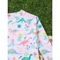 thumbnail image 4 of Baby Girls' Dinosaur Print Raglan Long Sleeve Rash Guard Swimsuit, 4 of 4