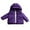 Purple, variant on REDARER Kids Solid Color Down Jacket, Rounded Neck Hooded Coat for Boys Girls, Windproof Warm Winter Outwear,Size:7-8 Years
