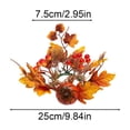 thumbnail image 3 of UALSRZL Candle Rings Wreaths, 10in Thanksgiving Sunflower Maple Leaves Berry Pinecone Candle Rings, Candles Wreath for Fall Table Decor, Multicolor, 3 of 7