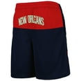 thumbnail image 3 of Youth Zion Williamson Navy New Orleans Pelicans Pandemonium Name & Number Shorts, 3 of 4