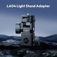 thumbnail image 2 of Ulanzi LA04 Angle-Adjustable Light Stand Adapter with 1/4" Mount and Cold Shoe, 180° Tilt Camera Holder for LED Fill Light, Smartphone, and DSLR, Heavy-Duty Light Stand Mount, 2 of 11