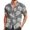 Grey, variant on European Beach Men Comfortable Loose Sports Foreign Trade Business Casual Collar Button Open Shirt Short Sleeve Shirt Floral Sleeve