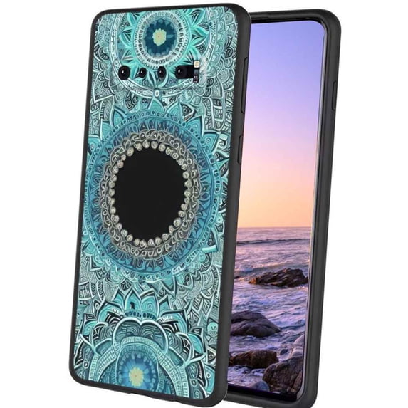Compatible with Samsung Galaxy S10+ Plus Phone Case, Mandala-13 Case Men Women, Flexible Silicone Shockproof Case for Samsung Galaxy S10+ Plus