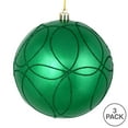 thumbnail image 4 of Vickerman 6" Seafoam Green Candy Ornament with Circle Glitter Pattern, 3 per Bag, 4 of 4