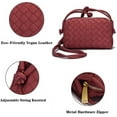 thumbnail image 5 of Woven PU Crossbody Bags For Women, Small Handmade Purse Clutch Shoulderbag Handbag, Zipper Closure, 5 of 6