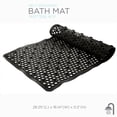 thumbnail image 2 of Bath Bliss 2 Pack Self-Draining PVC Bath Mat in Matte Black, 2 of 6