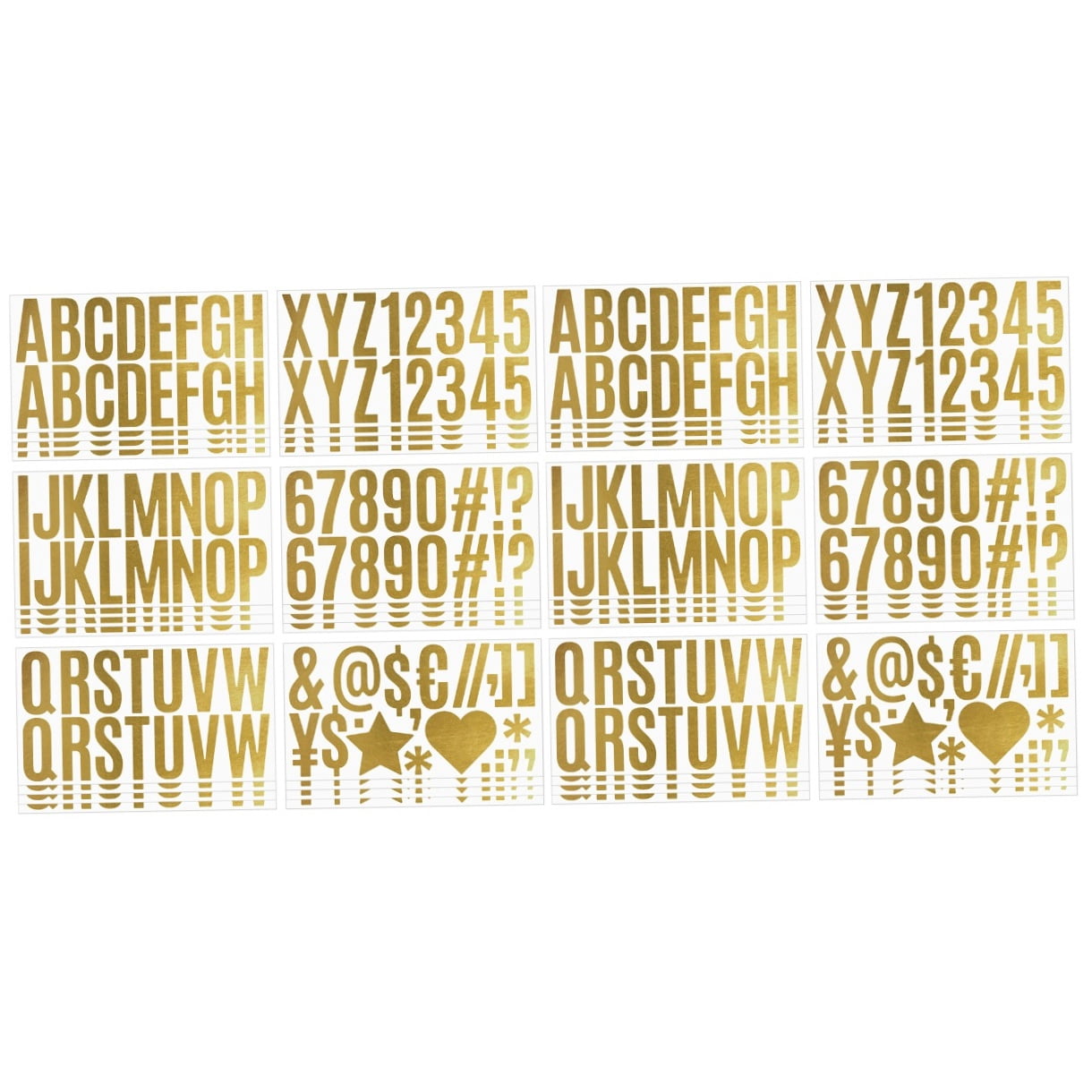 HOMEMAXS 8 Sets of Number Letters Stickers Decorative Letters Numbers Stickers Self Adhesive Letter Stickers