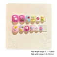 thumbnail image 5 of dianhelloya Cute Fake Nails Kids Fake Nails 12pcs Kids Cartoon False Nails Cute Christmas Themed Pattern Embossed Press on Nails Self-adhesive Fake Nails Diy Art, 5 of 8