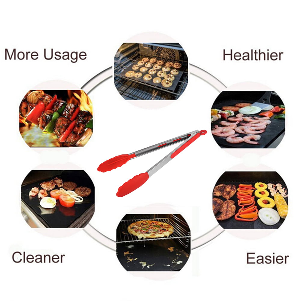 Kitchen Silicone BBQ Clamp Outdoor Camp Picnic Barbecue Clip Tongs Utensils #HE 