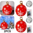thumbnail image 1 of 2 Uds 60cm Inflable Navidad PVC Resplandor Fiesta Nuevo (copo Nieve) Rojo, 1 of 5