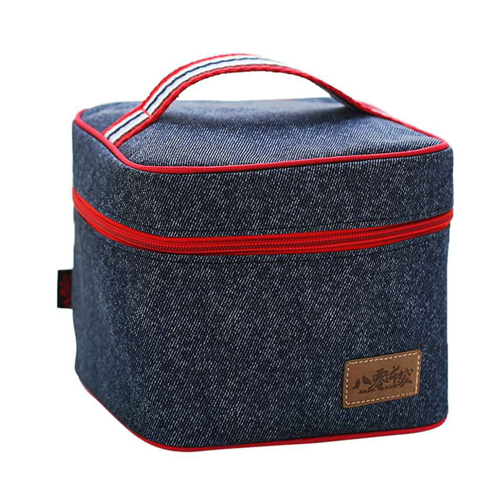 Thermal Insulated Lunch Bag Picnic Adult Kids Tote Food Storage Box Solid Office