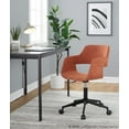 thumbnail image 3 of LumiSource Black Metal, Orange Fabric Margarite Task Chair, 3 of 6