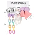 thumbnail image 6 of sunsanly 4/6 Pair Stud Earrings Geometric Fade-resistant Smooth Surface Sweet Acrylic Creative Heart Candy Colour Dangle Earrings Jewelry Accessories, 6 of 8