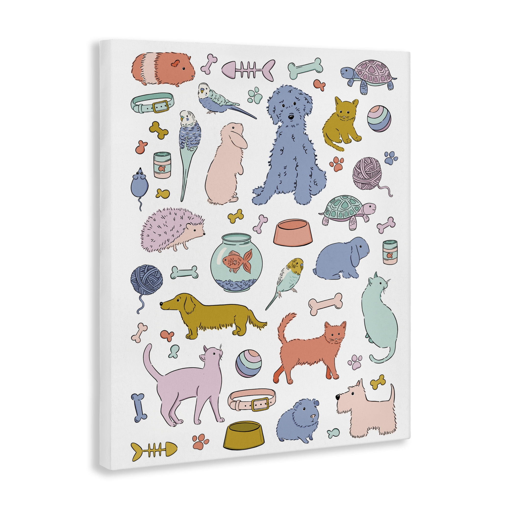 Stupell Industries Pet Shop Menagerie Canvas Wall Art, design by Bethany Sandoval